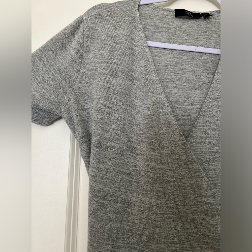 Petite Gray Wrap Dress Size S - Picture 9 of 11